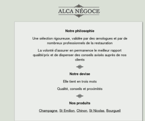 alca-negoce.org: Alca Négoce - Négoce en vins et champagnes
Alca Négoce - Négoce de vins et champagnes