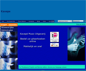 kavepe.com: Kavepe Music Bladmuziek voor gitaar IKEI
Bladmuziek voor gitaar en gitaarles. Diverse uitgaven voor elektrische en acoustische gitaar. Voor beginners en gevorderden. Ook voor orientatiecursus ( Ieder Kind een Instrument IKEI )