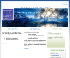 csgroupinfo.com: Consultancy Services Group: Nourishing your growth
consultancy services on SME Development, web based training, marketing and communication