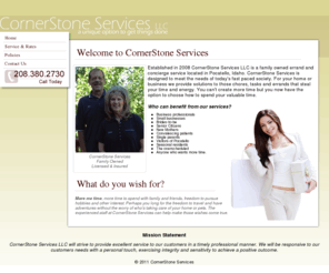 cstoneservices.com: Home | CornerStone Services | Errand And Concierge Service Located In Pocatello, Idaho
CornerStone Services