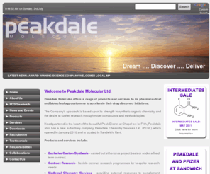 peakdalechemistryservices.com: Peakdale Molecular | Home
Peakdale Molecular provides a range of products and services to its pharmaceutical and biotechnology customers to accelerate their drug-discovery initiatives.