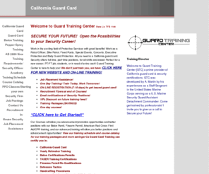caguardtrainingcenter.com: California Guard Card
ca Guard Card information to train for a ca california guard card for a california guard card certification and ca security training in california.