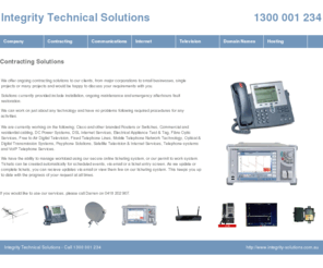 derwood.com: Integrity Technical Solutions Pty Ltd - Introduction/Contacts
Derwood Communications Pty Limited