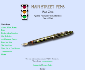 mainstreetpens.com: Main Street Pens - Quality Pen Repair
Mainstreet Pens pen restoration and sales