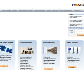 multidisplay.org: Digital Signage Software / Digital Signage Systeme
Digital Signage Software sowie Public Information Display  - meovis Administrationssoftware für digitale Displaysysteme, Terminalsysteme, Begrüssungssysteme, Leitsysteme, POS, POI,werbedisplay Digital Signage, Public Display System