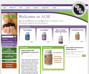 aor.ca: Vitamins Supplements | AOR
AOR prides itself in providing vitamins and supplements of the highest quality. AOR has an established reputation in Canada as the most advanced supplement formulator in the country.