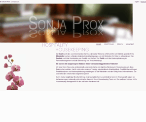 prox-housekeeping.com: Sonja Prox | Hospitality | Housekeeping
Meine Beratung im Hospitality Housekeeping ist speziell auf Ihr Unternehmen zugeschnitten. Die Beratungsinhalte werden nach Wunsch und Bedarf individuell zusammengestellt. Profitieren Sie von meiner Professionalität.