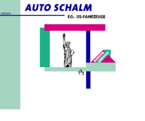 us-knaller.com: AUTO SCHALM, Neuwagen, Gebrauchtwagen
Handel von Gebrauchtwagen und Neuwagen, speziell US-Amerikanische Fahrzeuge und EG-Fahrzeuge, Autovermietung.