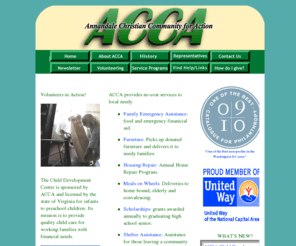 accacares.org: ACCA Annandale Christian Community for Action
ACCA, the Annandale Christian Community for Action,
 is a coalition of 26 Churches near Annandale, Virginia, that provides help for families and individuals in need.