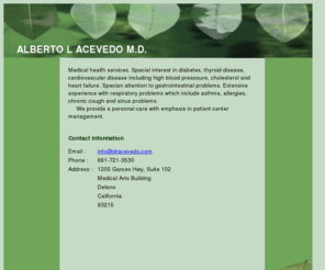 dracevedo.com: ALBERTO L ACEVEDO M.D.
