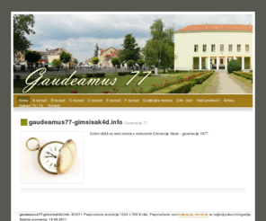 gaudeamus77-gimsisak4d.info: gaudeamus77-gimsisak4d.info
Generacija 77.