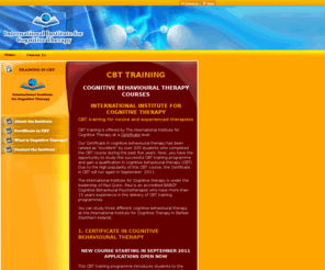 learncognitivetherapy.com: CBT training: Cognitive Behavioural Therapy (CBT)courses
CBT training: Cognitive Behavioural therapy training courses (CBT) for novice and experienced threrapists. Certificate in CBT, Diploma in CBT and workshops in Cognitive Behavioural therapy