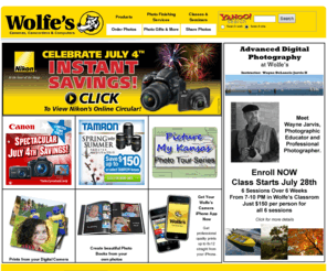 wolfes.com: Wolfe's Camera Shop Photo Digital Video Camcorders Accessories
Home of Wolfe's Camera.  Retailer of cameras, camcorders, computers and the accessories to make them work.