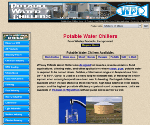 potablewaterchiller.com: Potable Water Chiller, Water chillers, Potable Water Chillers, Potable chiller systems, Potable water cooling
Whaley Potable Water Chiller Systems, Cooling your Potable Water since 1993
