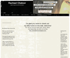 rachaelchatoor.com: Rachael Chatoor Home Page
Rachael Chatoor official website with info and links to rachaelpachel approved sites