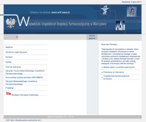 wiif.waw.pl: W.I.I.F.-Wojewódzki Inspektorat Inspekcji Farmaceutycznej w Warszawie
