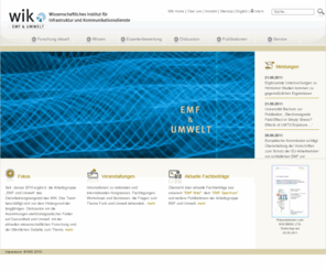 wik-emf.org: WIK EMF und Umwelt
EMF - Elektromagnetische Felder und Umwelt