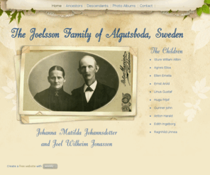 joelssonfamily.com: The Joelsson Family of Algutsboda, Sweden
