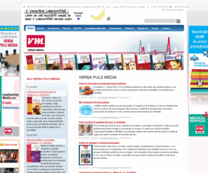 pulsmedia.ro: VERSA PULS MEDIA
VERSA PULS MEDIA ofera lunar “Medic.ro” - revista adresata medicilor de familie, o data la doua luni – “Farmacist.ro”, iar trimestrial “ORL.ro”, “Infectio.ro”, “Gineco.ro”, “Oncolog-Hematolog.ro”, “Pediatru.ro”, “Psihiatru.ro”.