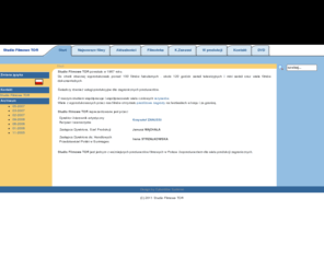 tor.com.pl: Studio Filmowe TOR
Serwis Studia Filmowego TOR, dyrektor Krzysztof Zanussi, Studio filmowe tor, film polski, filmoteka, zanussi, kieslowski, kieślowski, strzałkowska, strzalkowska, eurimages, cwał, pręgi, pregi,