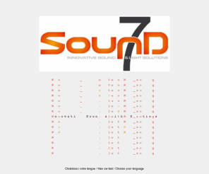 sound7.be: SOUND 7 - Innovative Sound & Light Solutions
Découvrez SOUND 7, votre partenaire SON & LUMIERE on-line. Nous sommes revendeur spécialisé en équipements de sonorisation et de studio, matériel de DJing, informatique musicale, systèmes d'éclairage et effets lumineux, structures Truss et podiums.