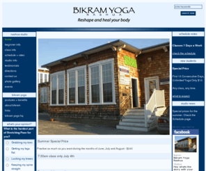 bikramyoganashua.com: Bikram Yoga Nashua New Hampshire
Hot Yoga Studio, Southern New Hampshire, Bikram Yoga Instructors, Beginning Yoga, Hatha Yoga Postures, Yoga Instruction., Bikram Yoga Nashua teaches the Bikram Yoga series of 26 postures and 2 breathing exercises done in a specific order, designed for our cultural problems of stress, overeating, bad posture, and aggressive lifestyles. This exact technique and series of fixed poses brings better health to anyone willing to try it.