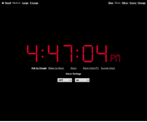 digitalclockonline.com: Online Alarm Clock
Online Alarm Clock - Free internet alarm clock displaying your computer time.