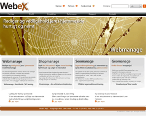 jacobsenheadhunting.com: Webdesign, CMS, søgemaskineoptimering samt shopløsninger til dansk erhverv - Webex
Webex tilbyder stilrent webdesign, cms systemer, shopløsninger, søgemaskineoptimering samt webhosting