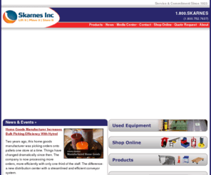 minnesotacranes.com: Conveyors, Conveyor Systems, Hoists, Cranes, Mezzanines, Material Handling from Skarnes Inc. serving Minnesota, North Dakota, South Dakota, Iowa and Wisconsin
Conveyor systems, conveyors, hoists, cranes, mezzanines and other material handling equipment from Skarnes Inc., based in Plymouth, Minnesota. Skarnes has been providing its customers with workable solutions in material handling since 1923. With 75 years experience we pride ourselves in providing knowledgeable solutions for all your material handling needs.