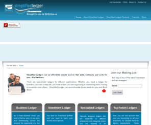 simplifiedledger.org: Simplified Ledger >  Home
Simplified Ledger is a group of excel based products designed to help prepare and maximize your canadian tax savings. Visit our online store.  