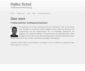 zeropatience.net: Haiko Schol — Softwareentwicklung
Freiberuflicher Softwareentwickler aus Osnabrück