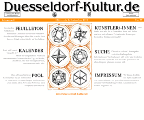 duesseldorf-kultur.de: Kultur in Düsseldorf
Kultur in Düsseldorf. Kunst, Künstlerinnen und Künstler. Kulturorte.