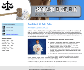 facing-bankruptcy.com: Debt Relief Southfield, MI ( Michigan ) - Ardelean & Dunne, PLLC
Ardelean & Dunne, PLLC provides bankruptcy and federal debt relief law services to the Southfield, MI area. Call us at 248-557-7488