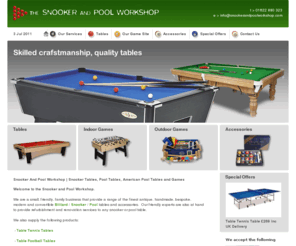 snookerandpoolworkshop.com: Snooker And Pool Workshop | Snooker Tables - Pool Tables - American Pool Tables
Snooker and Pool Workshop provide a range of the finest antique, handmade, bespoke, modern and convertible Billiard Tables / Snooker Tables / Pool tables / American Pool Tables, accessories and games.