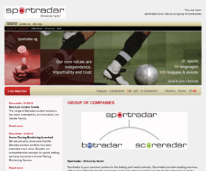 sportalizing.com: sportradar.com
The preferred source for sports information