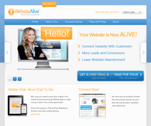 websitealive9.com: Live Chat, Chat Software, Live Chat Software, Website Live Chat | WebsiteAlive
Alive Chat, the world's favorite live chat solution, gives your website live chat software. WebsiteAlive - Alive chat anywhere.