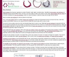 rubynecklace.info: Ruby Necklace
Ruby Necklace Information