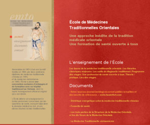 emto.org: École de Médecines Traditionnelles Orientales
Apprenez facilement la Médecine Orientale à L'Ecole de Medecine Traditionnelles Orientales. Enseignement ouvert à tous.