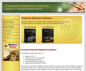 financialstatementsoftware.net: Financial Statement Software
Financial Statement Software for personal and business. Immediate access 24 hours a day to Financial Statement Software
