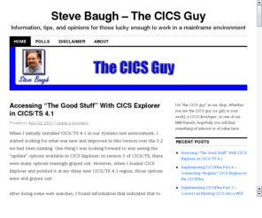 thecicsguy.com: Steve Baugh - The CICS Guy
The CICS Guy Blog