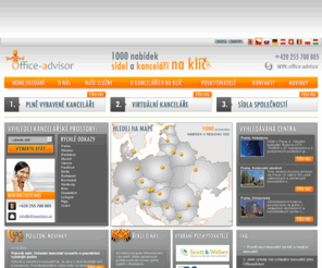 office-advisor.cz: Krátkodobý pronájem kanceláří a kanceláře k pronájmu | Office Advisor
Pronájem kanceláří na klíč. Zařízené kanceláře k pronájmu, virtuální kanceláře, sídlo firmy. Kanceláře k pronájmu Praha, Brno, Ostrava.  