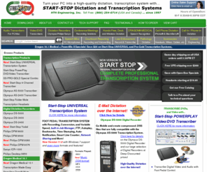 startstop.com: Start Stop Universal Digital Transcription Foot Pedals and Digital Dictation Equipment
Digital Transcription Foot Pedals and Digital Dictation Products for your PC with WAV players for MP3, DSS, VOX, Real Audio.