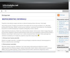 informatyka.net: informatyka.net
bezpieczenstwo informacji