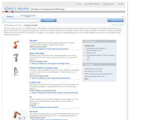 linearroboter-knickarmroboter.de: Robotersysteme wie Portalroboter und Parallelroboter.
Der VDMA Marktplatz zur Robotic bietet Roboter für jeden Zweck, z.B. Linearroboter, Knickarmroboter oder Schwenkarmroboter. Robotersysteme vom Portalroboter bis zum Parallelroboter.