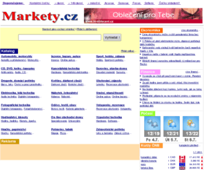 markety.cz: MARKETY.cz - Vše o nakupování na Internetu!
Katalog stránek s fulltextovým vyhledáváním zaměřený na vše kolem nakupování na Internetu a Internetové obchody.
 Registrace webových odkazů a jejich úprava.
 Hodnocení kvality www stránek se statistikou přístupů.
 Praktické informace, databáze organizací a firem.