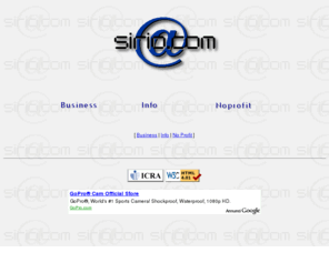 sirio.com: Welcome in SIRIO.COM - Benvenuti in SIRIO.COM
SIRIO.COM Web Server - The main goal of this site is to put online noprofit associations with the help of business pages.