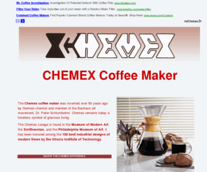 chemex-store.com: Chemex  Coffee Maker and Accessories
Chemex Coffeemakers, Coffee Filters, and Kettle. New - Chemex Glassworks Coffeemaker