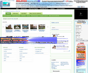 malaysiaproperty2u.com: Malaysia Property Buy Sell Rent Classified | Post Your Proeprty Here
Malaysia Property-Search and Post Property in Malaysia ! Find your Malaysia Property and Malaysia Real Estate :Terrace, Semi-D, Bungalow, Condo Apartment and Land or for Retirement MM2H Malaysia My Second Home!
