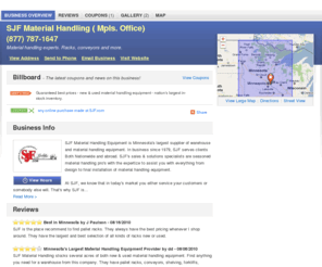 sjfmaterialhandling.net: SJF Material Handling ( Mpls. Office) | Bloomington, MN 55438 | DexKnows.com™
SJF Material Handling ( Mpls. Office) in Bloomington, MN 55438. Find business information, reviews, maps, coupons, driving directions and more.