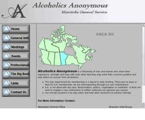 aamanitoba.org: Alcoholics Anonymous, Manitoba General Service, Area 80
